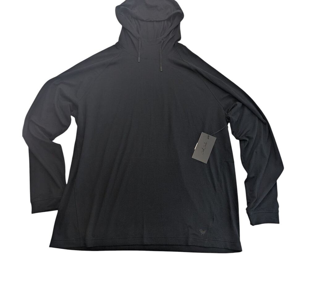 Bad Birdie Men's Size Small Black Hooded Tempo Cooling Long Sleeve Shirt Hoodie